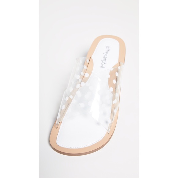 Jeffrey Campbell Polka Dot Clear Criss Cross Slide Size 8 - Picture 1 of 7